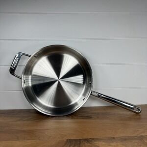 Misen 3 Qt Saute Pan 5 Ply Stainless Steel Gormet Kitchen No Lid Two Handle